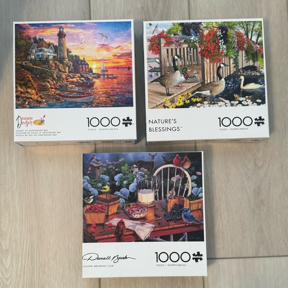 Buffalo Games Jigsaw Puzzles – Bundle of 3